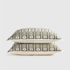 Quince Organic Cotton Jacquard Floral Sham Pillow Case King